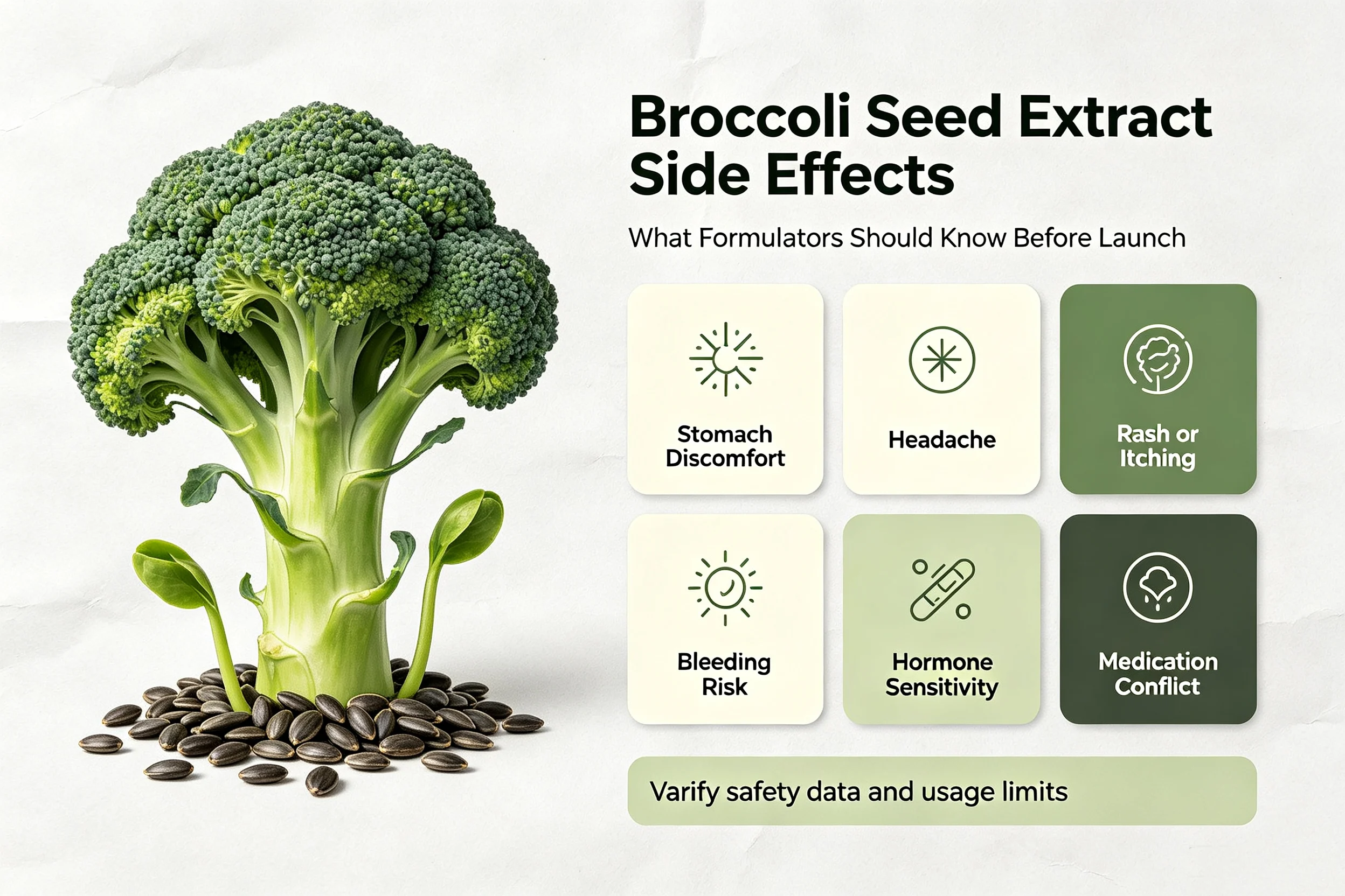Bijwerkingen van broccolizaadextract: wat formuleerders moeten weten vóór de lancering